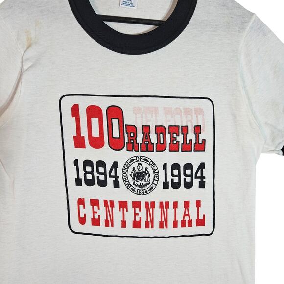 Vintage Delford Radell Centennial Ringer Shirt 1994 M - Picture 2 of 7